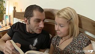 Cute Blonde Teen's Tight Ass Filled with Creampie After Hard Anal