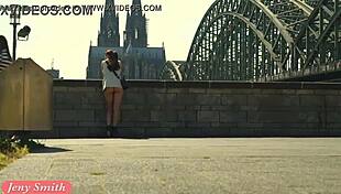 jeny smith flashes naked body art bubble butt in public striptease compilation