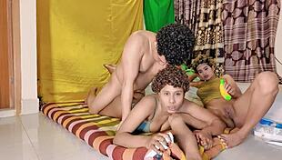 horny best friends uttaran20 sisty and sexmst share one guy in wet homemade fuck