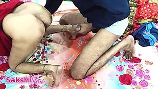 Desi Bhabi Sakshi's Saree-Clad Pussy Gets Hot Dirty Talk Chudai!