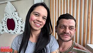 fit milf bangs huge cock lover while cuck hubby watches nearby