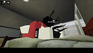 A Roblox Demon Pounds That Whore Pussy Missionary With His Monster Cock Creampie!