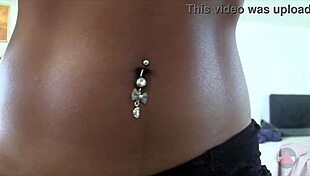 Brandis mesmerizing ebony belly piercings shine in fetish compilation