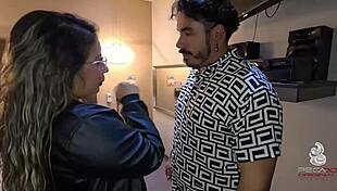 guy picks up curvy latina singer for bed creampie cowgirl ride