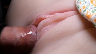 Close-up sex doll double penetration with toys and shaved pussy.