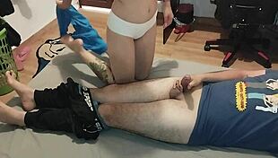 Colombian babe tries rides huge client cock pov homemade