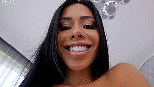 Oiled Latina Canela Skin's Big Ass Gaped and Assfucked to Facial Cumshot