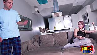 roommate pounds funsize petite emo teen's tight pussy hard in dorm