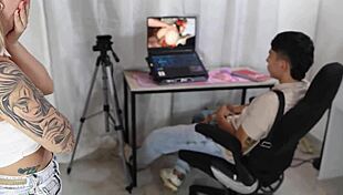 Huge Cock Surprise Technician Tastes Katty Blake's Pussy Ride Creampie