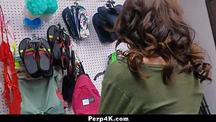 troublemaker veronica church bends over for mall officer's hard lesson perp4k