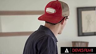 DEVIL'SFILM - Redhead MILF Stepmom FINISHES Stepson's Fap JOB