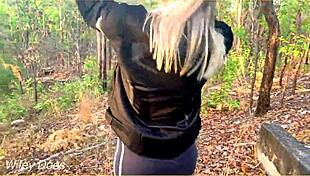 Milf wife lifts short skirt no panties oops flash