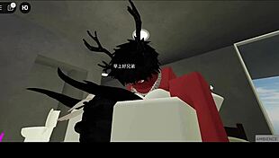 A Roblox Demon Pounds That Whore Pussy Missionary With His Monster Cock Creampie!