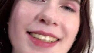 Pearl's ass gapes from double penetration by two monster cocks doggystyle