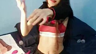 Neighbor plays with my tight ass in catgirl lingerie