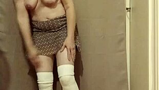 petite french housewife slave humiliated with toys begging orgasm in schoolgirl mode