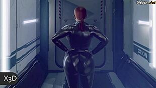 black widow assfucked by monster cock in hardcore cartoon sex