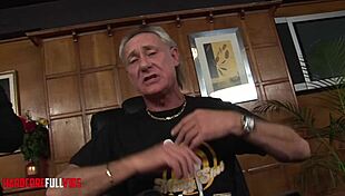 two old guys doggystyle pound busty blonde ass to mouth cumshot