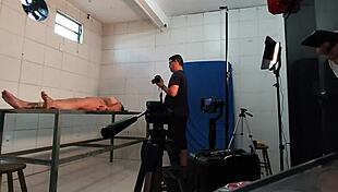 abandoned hospital ward captures milf's massive tits in secret footage!