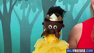 Blonde milf and teen used free on sesame street set? Insane group fuck!