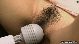 japanese housewife kana aizawa spreads hairy pussy fingered closeup uncensored