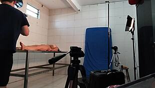 abandoned hospital ward captures milf's massive tits in secret footage!