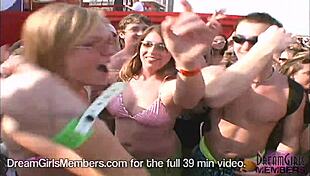 Bikinis Flash Boobs and Curves at Texas Beach Party