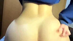 girlfriend's best reverse cowgirl ride on huge cock dorm big ass skinny