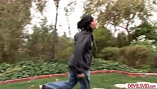 BIG TITS TEEN SEDUCES NEIGHBOR THEN TAKES HIS COCK DEEP!