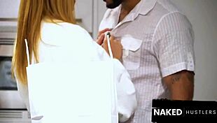 Latina Wife Cheats Bent Over Big Black Cock in Kitchen