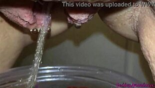 she gathers her warm pee drops just for your devoted worship