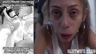 Skinny blonde candie cross reads nasty texts during brutal doggystyle pounding