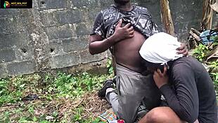 Two Farmers Ravish Big Ass Tits In Bush Closeup Fuck