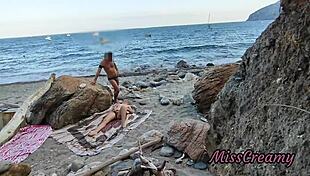 dude on beach gropes fingers my pussy till i squirt publicly risky misscreamy?