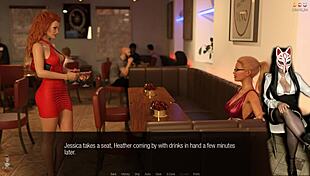 Jessica lift that skirt show strap stockings upskirt office tease ep 33