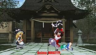 sanae sneaks a wild fuck with cirno in hilarious touhou comic parody action