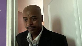 amber rayne bends over in fishnets for black stepdad's deepthroat and doggystyle 😈