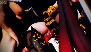 Princess knight zatsune begs for monster cock in restroom filth?!