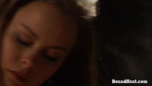 Bound Handcuffed Blonde Lesbian Slave Whipped On Bed