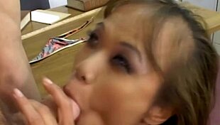 exotic asian babe teases with her eager mouth play