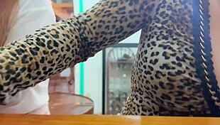 naughty guy tempts lesbians into bar pounding frenzy