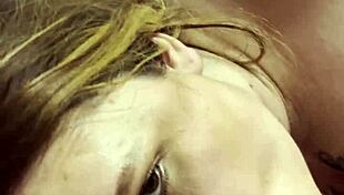 dj brisa lays back sucking cock so deep she gags hard in dorm room striptease tease