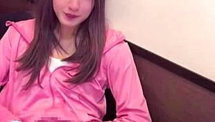 Crossdressing ladyboy masturbates pussy with net on crotch closeup