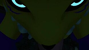 who's railing renamon's furry pussy outdoors?