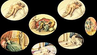 vintage erotic art showcases hairy beavers in retro style