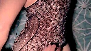 feelin her sexy latina curves in net lingerie beggin for pov pound