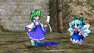 sanae sneaks a wild fuck with cirno in hilarious touhou comic parody action