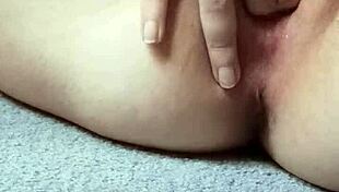 oh god, my tight teen pussy feels so wet fingering myself to a huge creampie orgasm