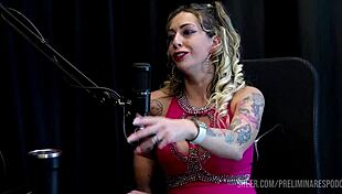 best julia fontanelli moments on podcast teasing in sheer red lingerie 😍🔥 handjobs orgasms!