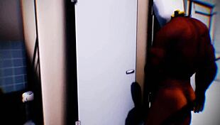 Princess knight zatsune begs for monster cock in restroom filth?!